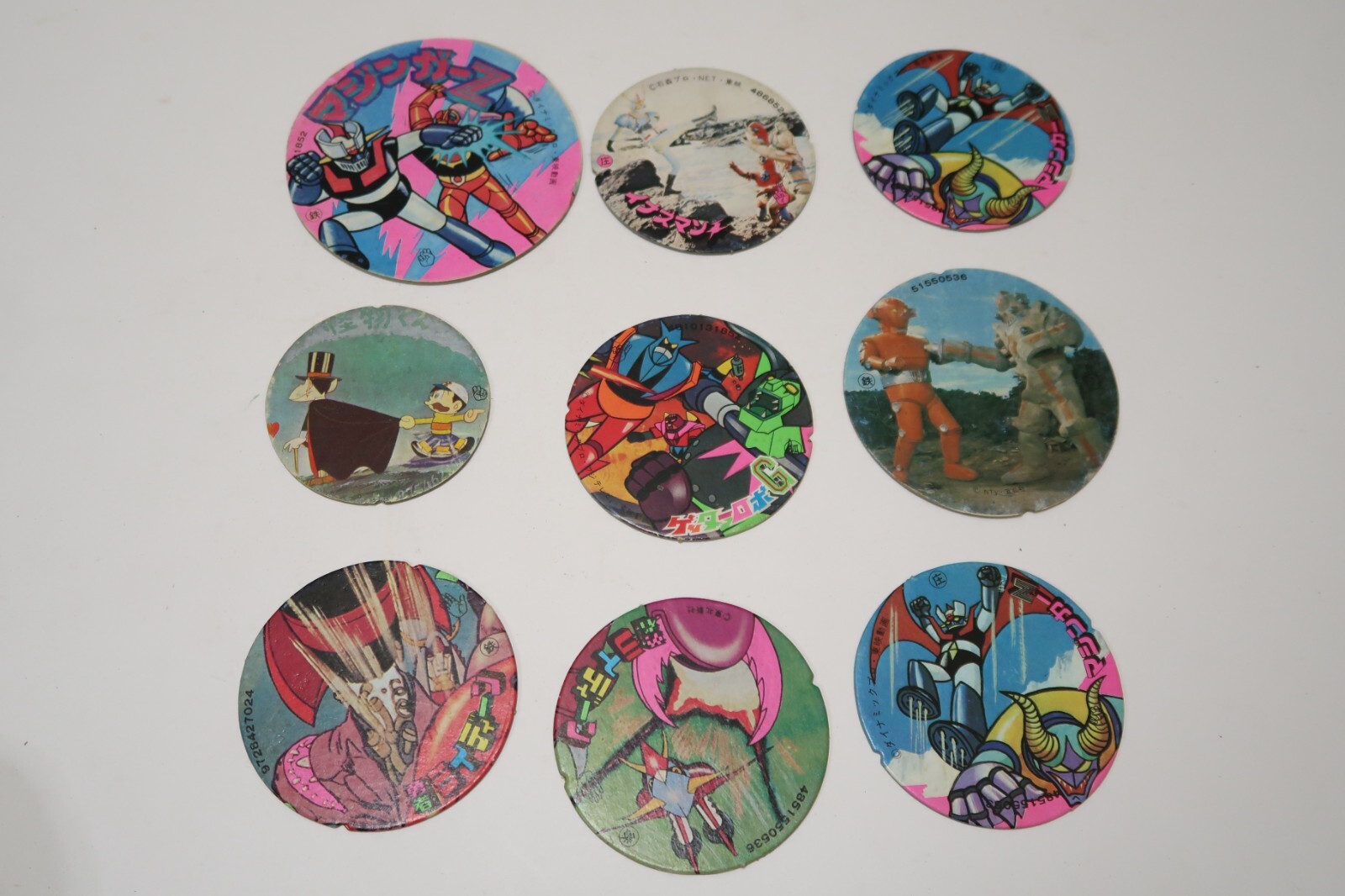 Vintage Japanese Menko Cards Lot – Approx. 140 Pieces Masked Rider Mazinger Z