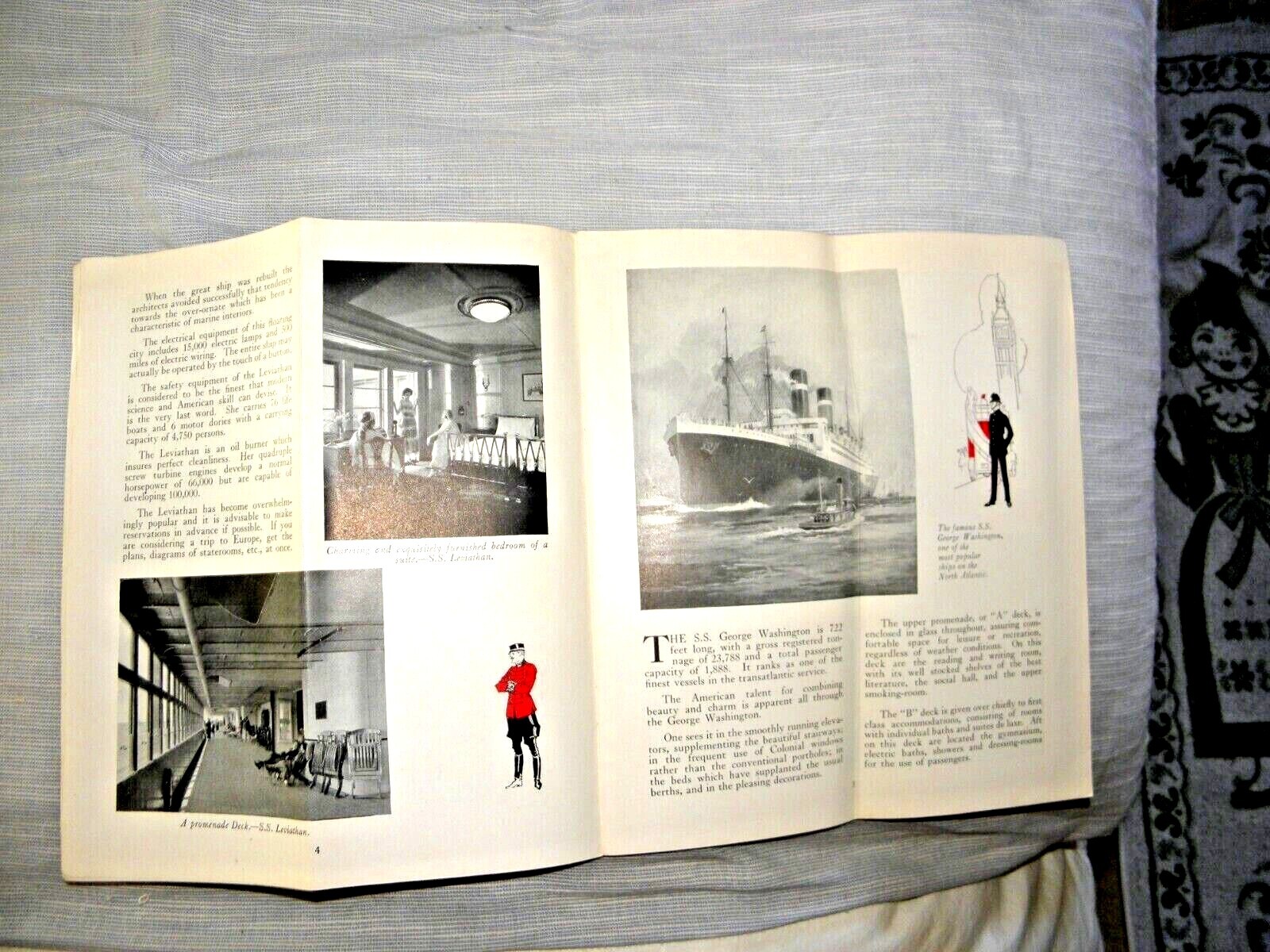 VINTAGE LOVELY PAMPHLETUNITED STATES LINES ALL SHIPS CRUISE ILLUSTRATED 1940’s