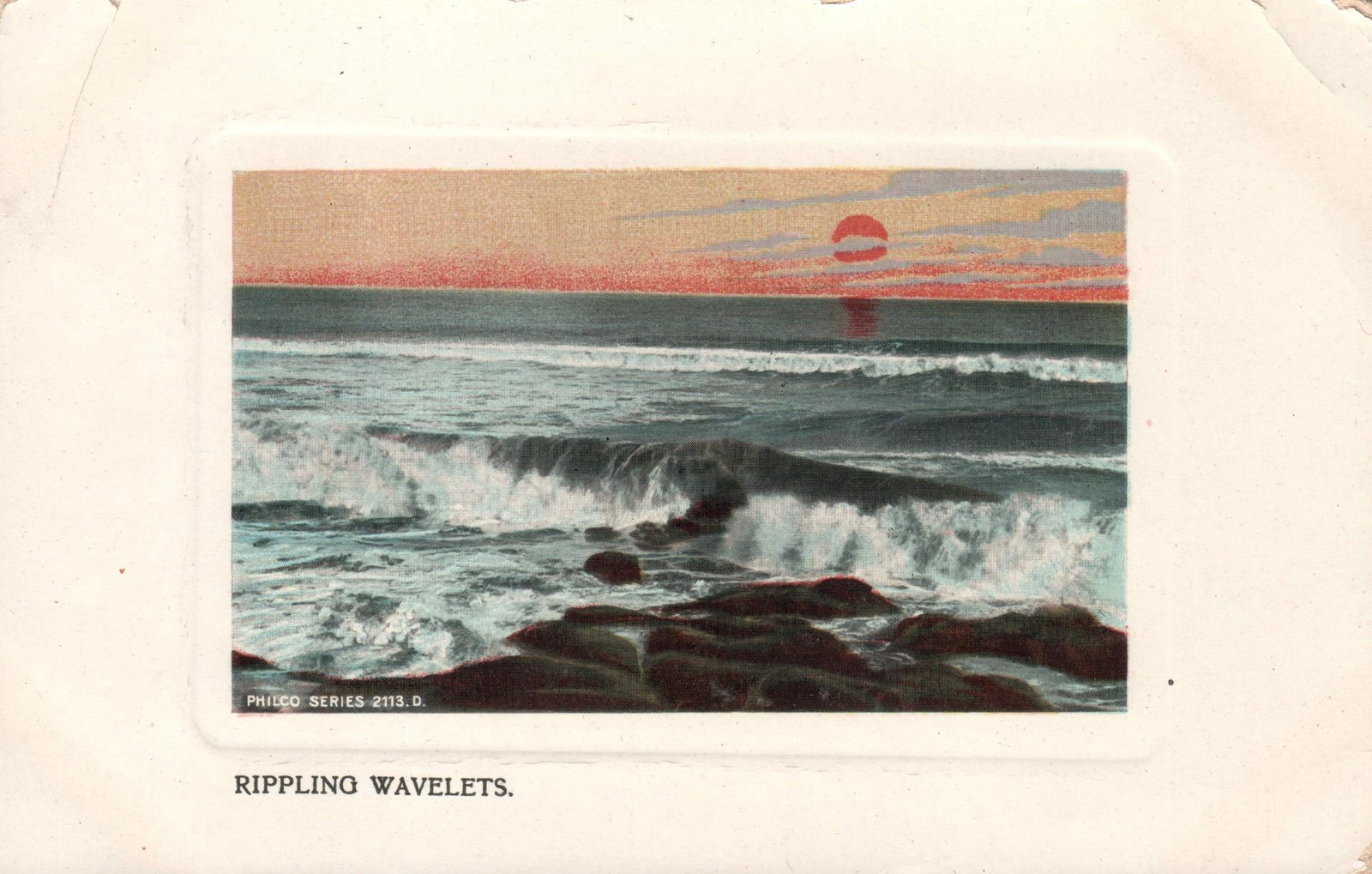 1909 ANTIQUE Rippling Wavelets POSTCARD – to Carr, Funny Hill, Binda, Goulburn