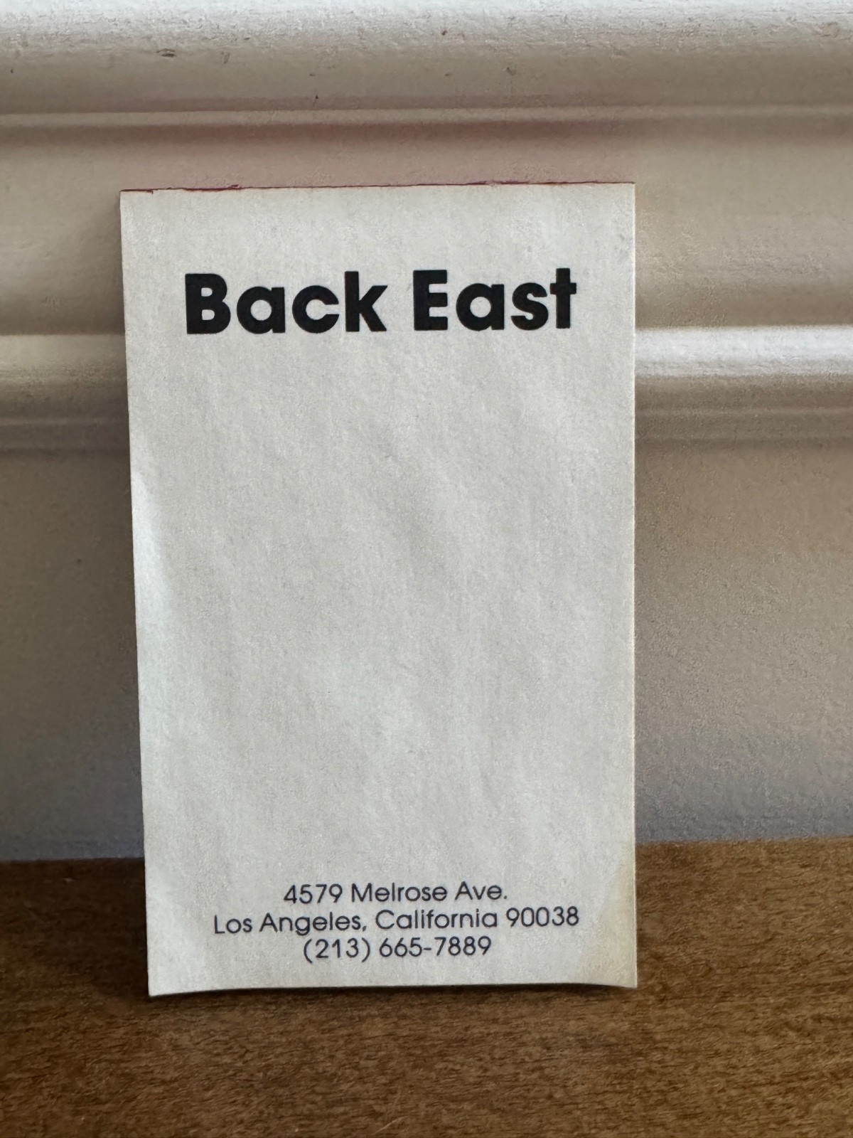 VTG 1970S BACK EAST GAY BAR NOTEPAD SOUVENIR MEMORABILIA LOS ANGELES HOLLYWOOD