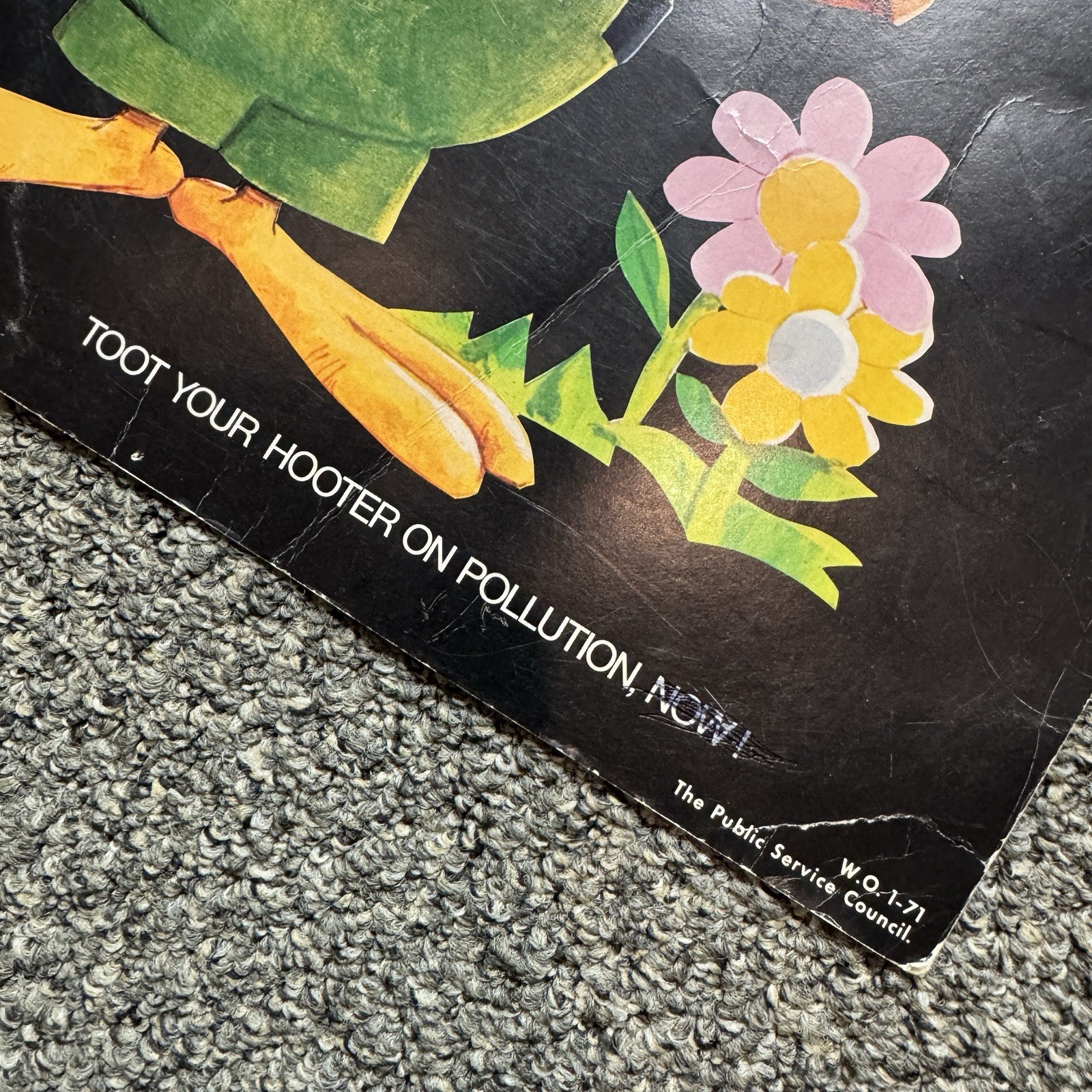 Vintage 1974 Woodsy the Owl “Give a Hoot! Don’t Pollute” Poster | 13×18.5 Inches