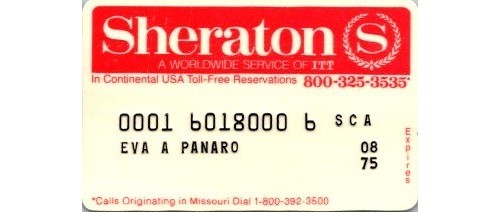 Sheraton Hotels ITT VIP Credit Card 1970s Hospitality Memorabilia Cardstock