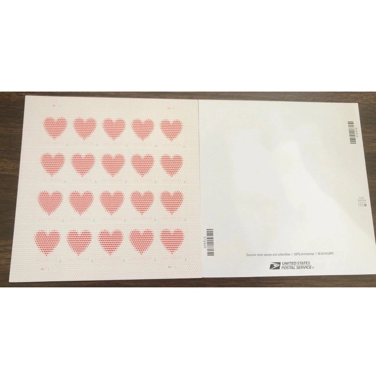 USPS 2020 Love Hearts MNH 5 Sheets 100 Wedding Forever First Class Stamp Panes