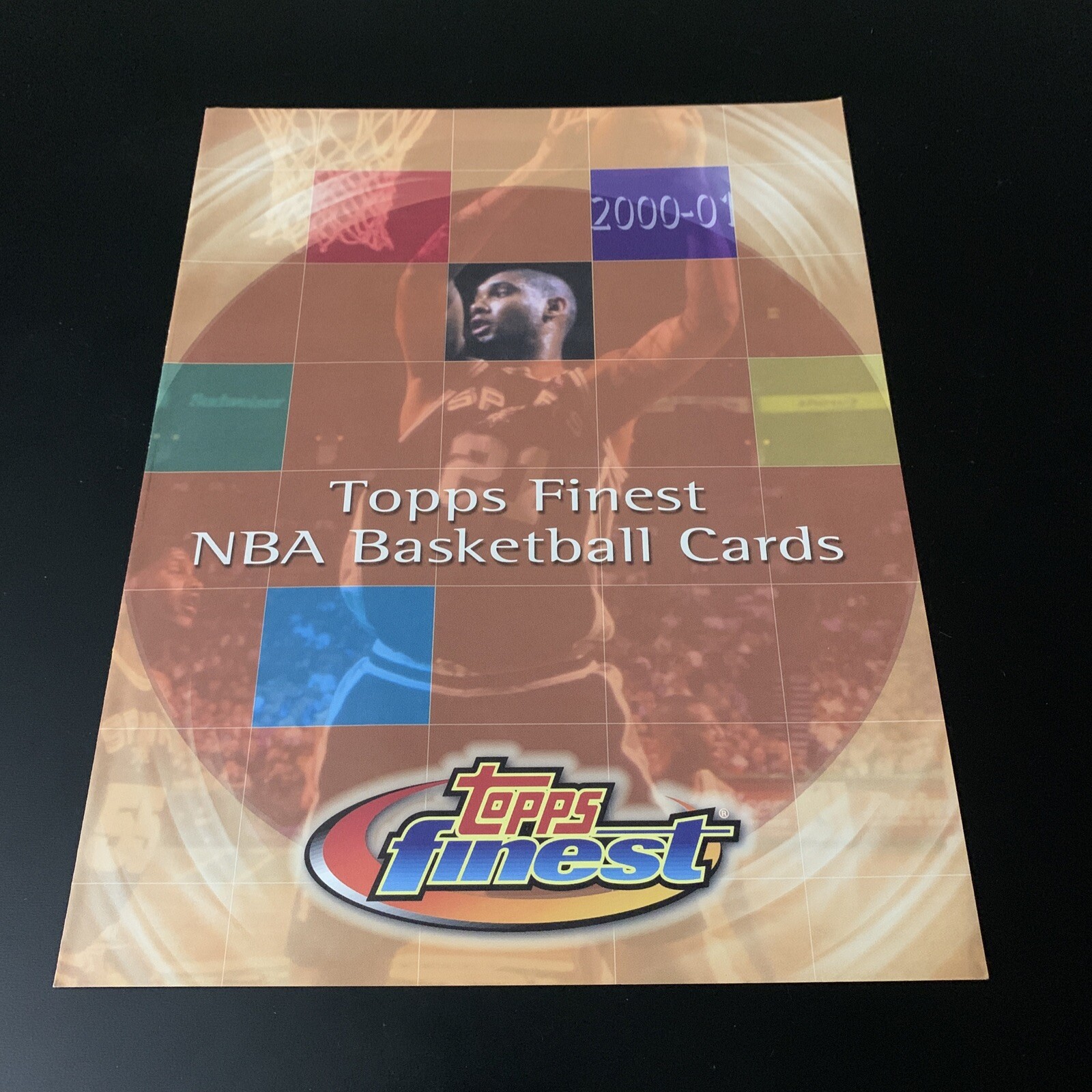 Rare 2000 Topps Finest NBA Dealer Promo Advertisement Tim Duncan Basketball