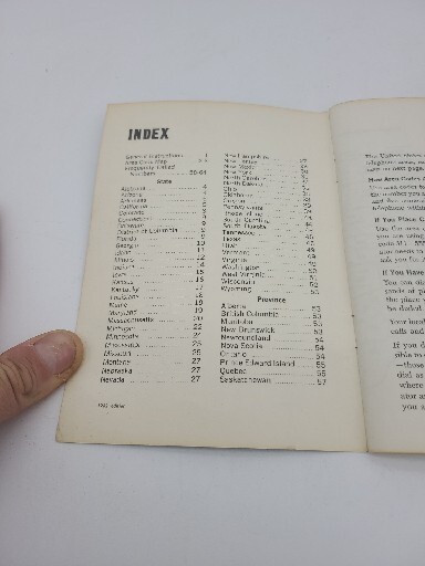 Bell System Yellow Pages Area Code Handbook 1961