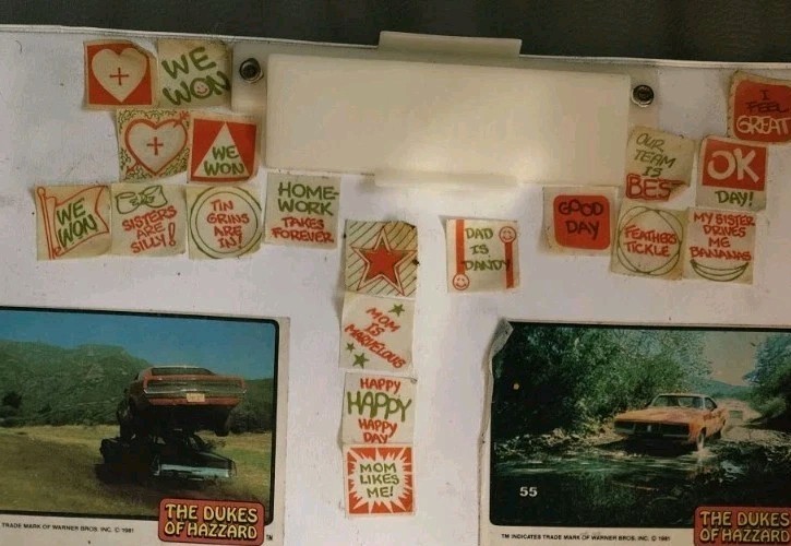 Vintage 80s Trapper Keeper Binder Stickers NASA Shuttle Dukes Of Hazzard Bowling