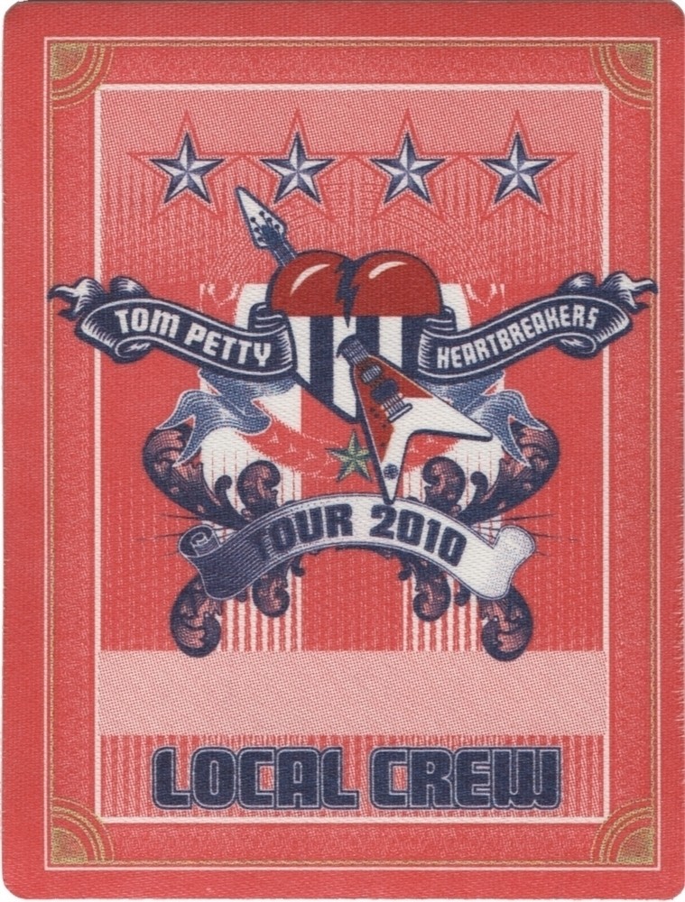 Tom Petty & the Heartbreakers 2010 Mojo concert tour Local Crew Backstage Pass