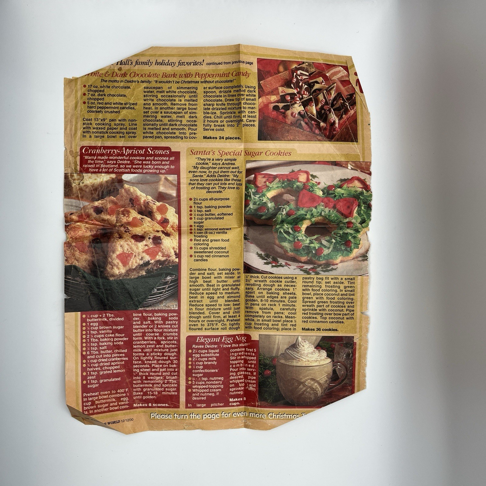 Vintage Lot of 11 Recipes from Magazines Ephemera Print Ads early 2000s