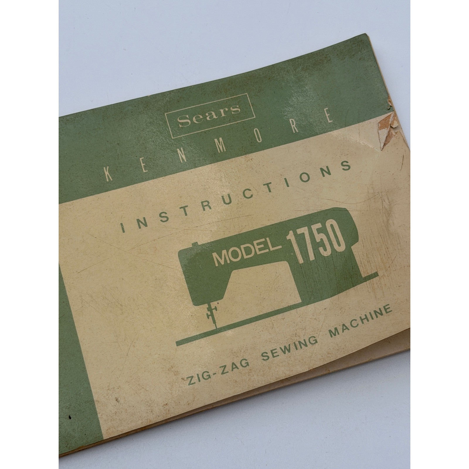 Vintage Sears Kenmore Model 1750 Zig-Zag Sewing Machine Instruction Manual Japan