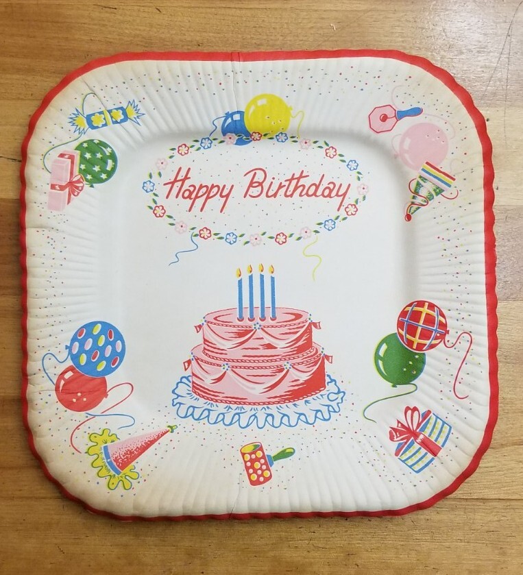 8 Reed? 1940’s-1950’s *HAPPY BIRTHDAY PAPER PLATES*
