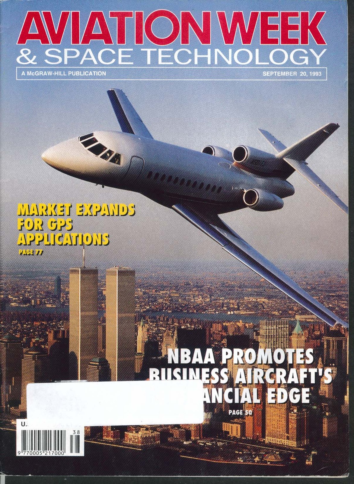 AVIATION WEEK & Space Technology GPS NBAA DC-X PW200 PT6A C-17 + 9/20 1993
