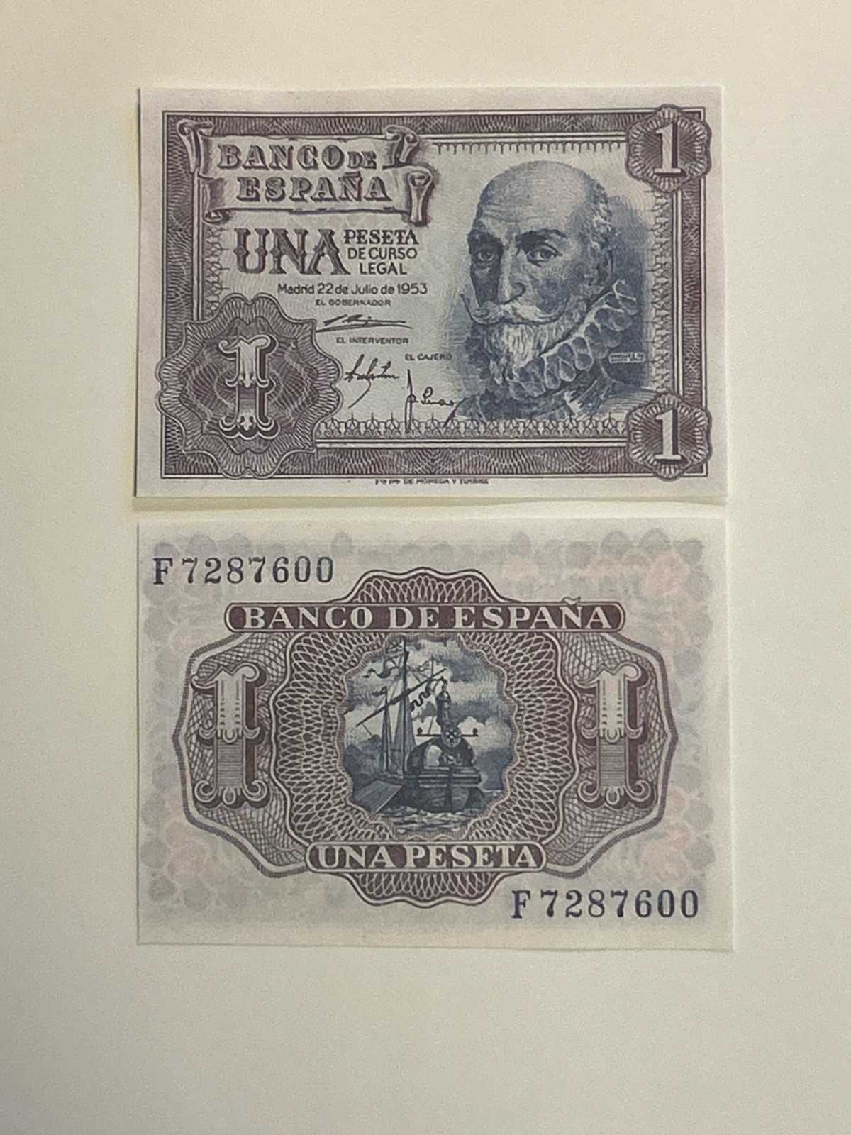 ANDORRA / LAMINATED HISTORICAL REPLICA PRINT – (P) 1 PESSETA NOTE