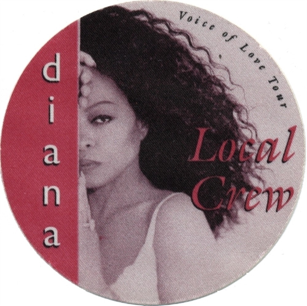 Diana Ross 1996 Voices of Love concert tour Working Crew Backstage Pass