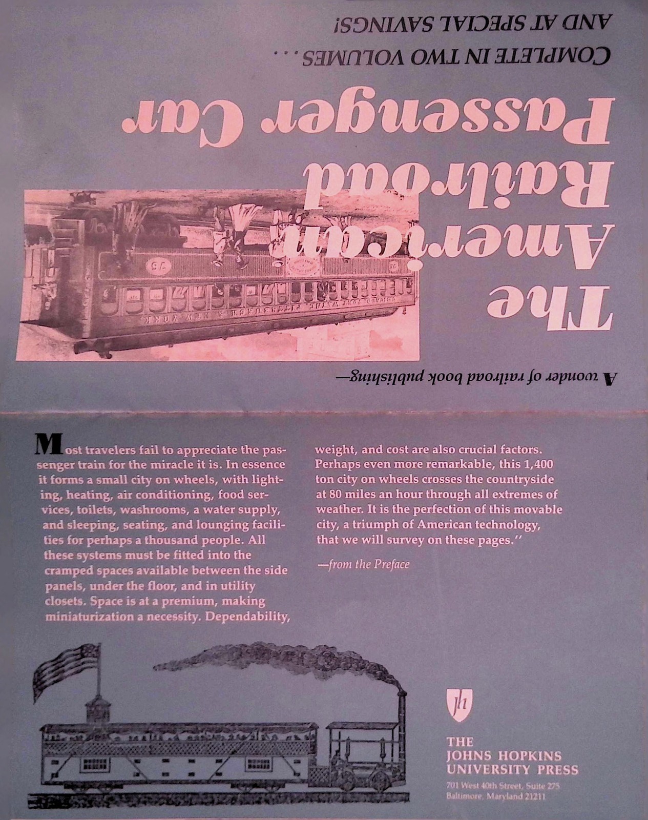 John H White Jr 1988 Prospectus American Railroad Passenger Car Johns Hopkins