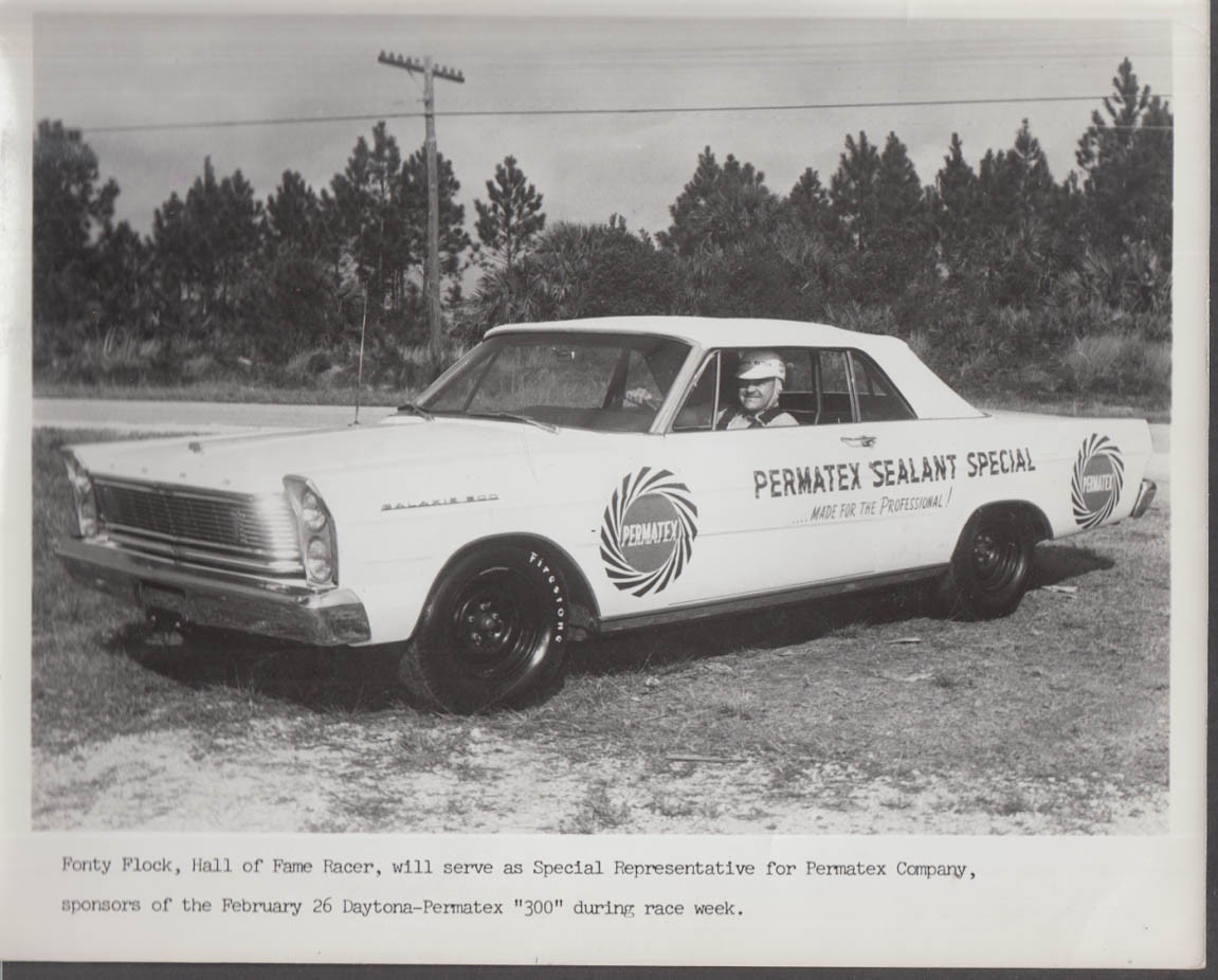 Fonty Flock Dayton Permatex 300 1964 Ford Galaxie 500 NASCAR photograph