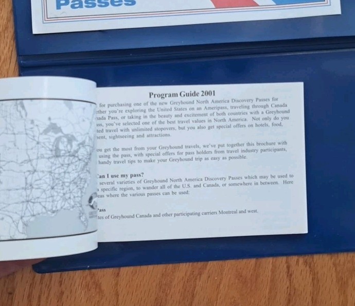 Greyhound Bus Lines Ameripass 2001 Pass Program Guide and Pamphlet Lot