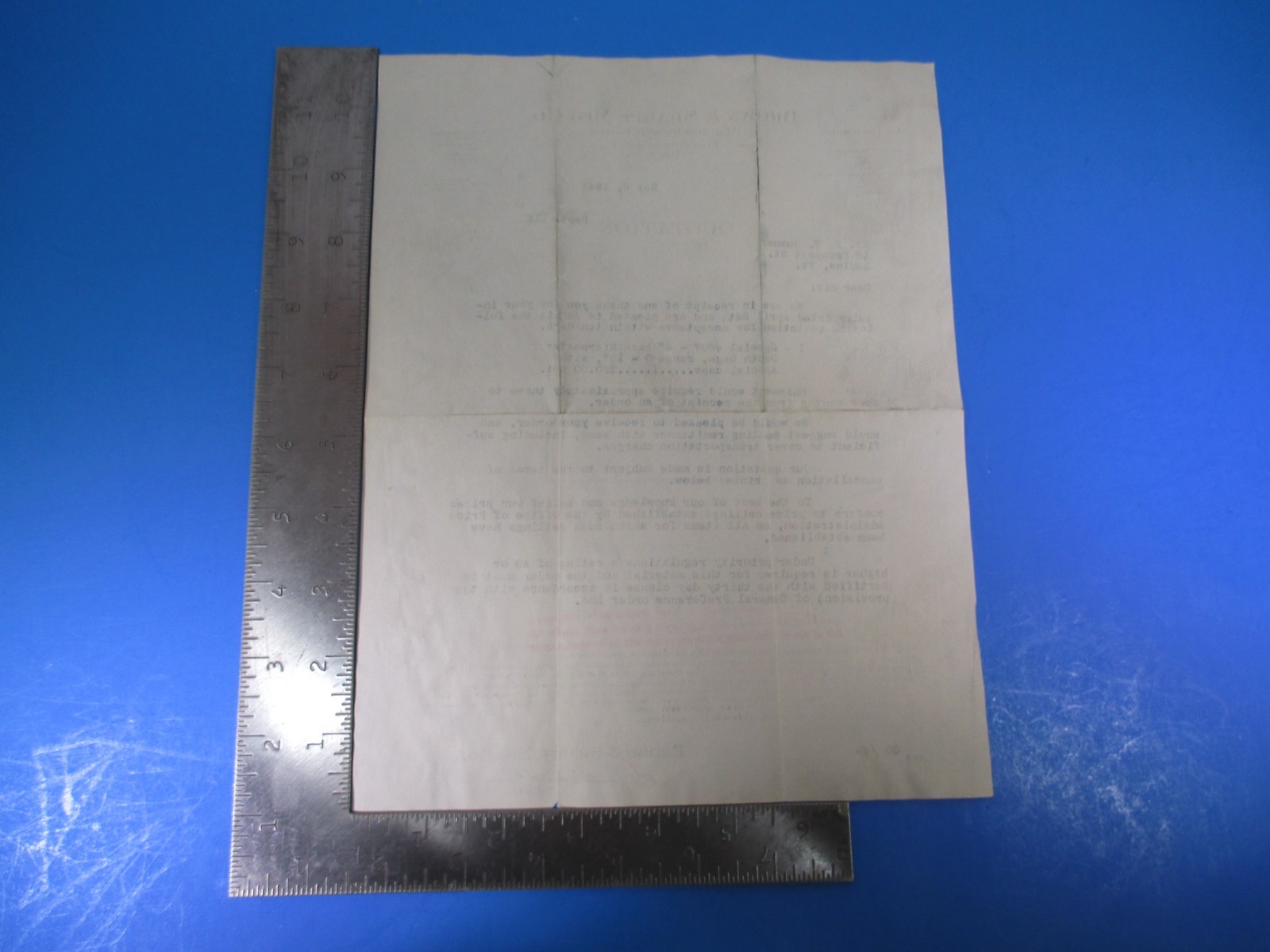 Vintage 1944 Brown & Sharpe Machinery Tools Inquiry Letter Providence RI M5852