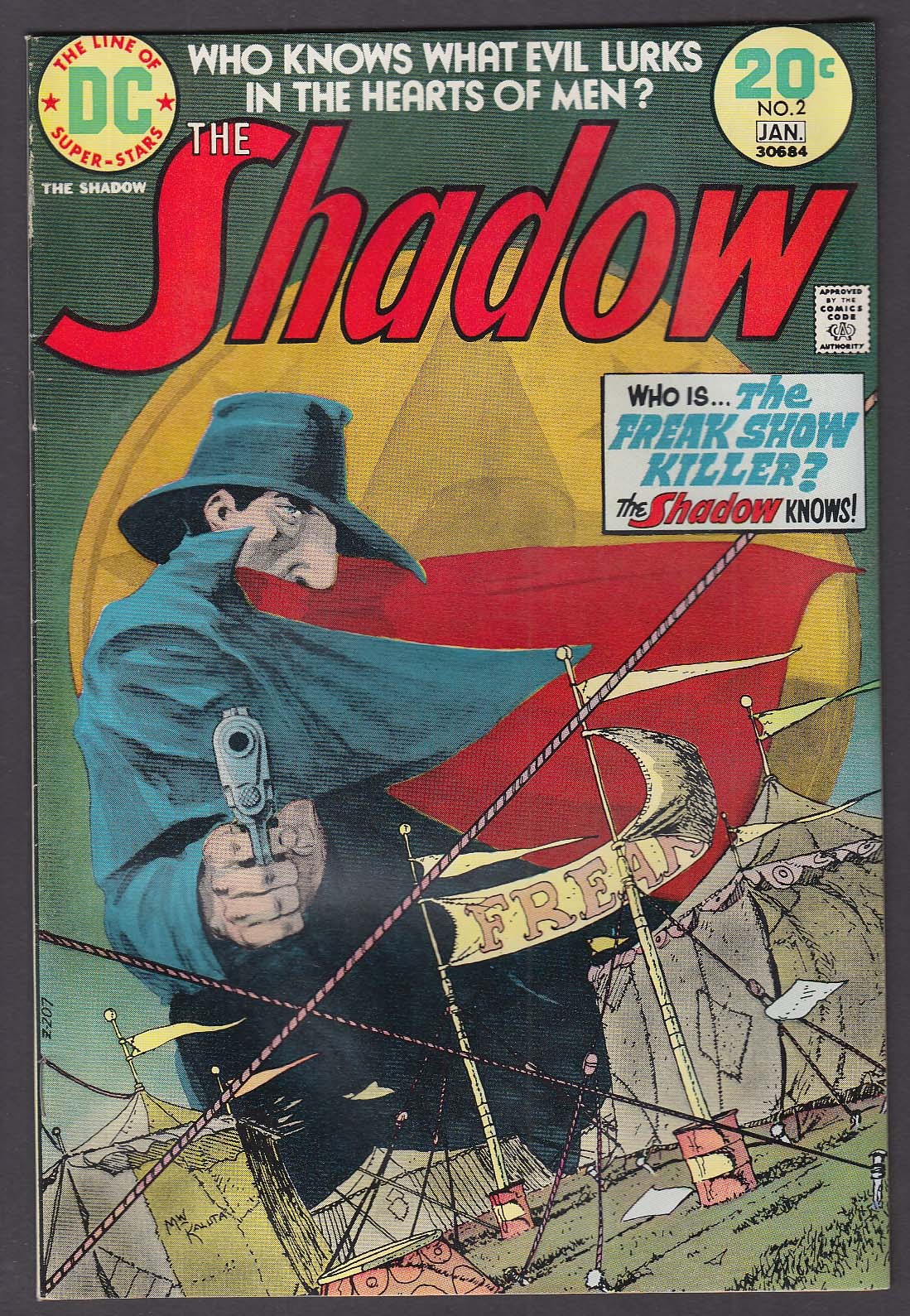 The SHADOW Vol 1 #2 DC comic book 12 1973 – 1 1974