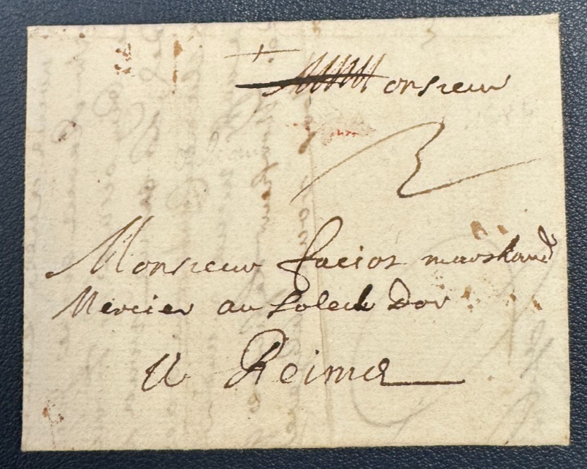 Letter From Orleans (Orléanais) For Reims / 1684 / Tax 3 Sous / 17th Century