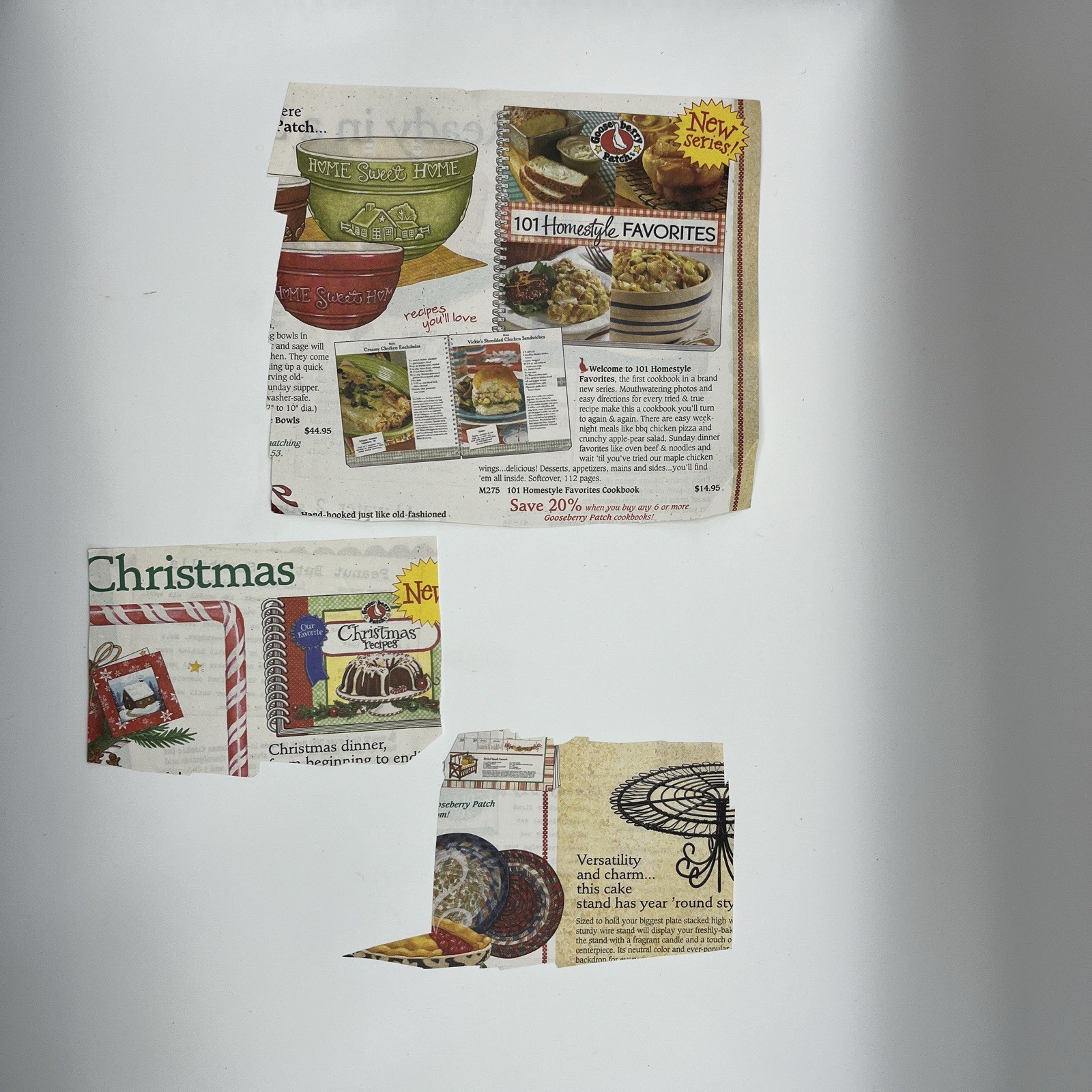 Vintage Lot of 11 Recipes from Magazines Ephemera Print Ads early 2000s