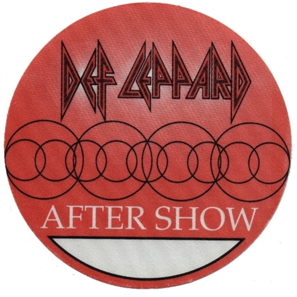 Def Leppard 1999 Euphoria concert tour After Show Backstage Pass