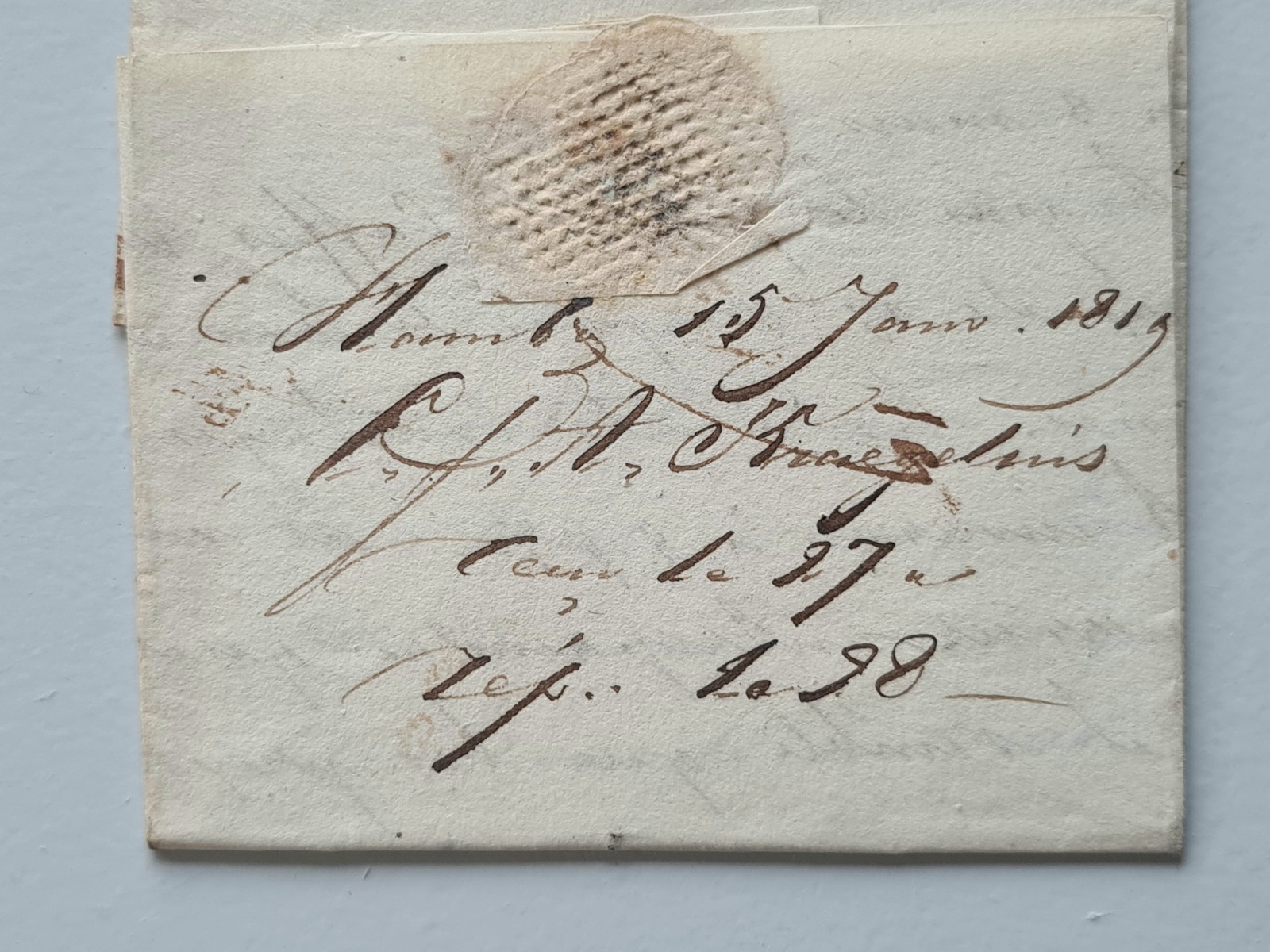 Old Letter Mail Hamburg Bordeaux 15 June 1819 Restoration Era.