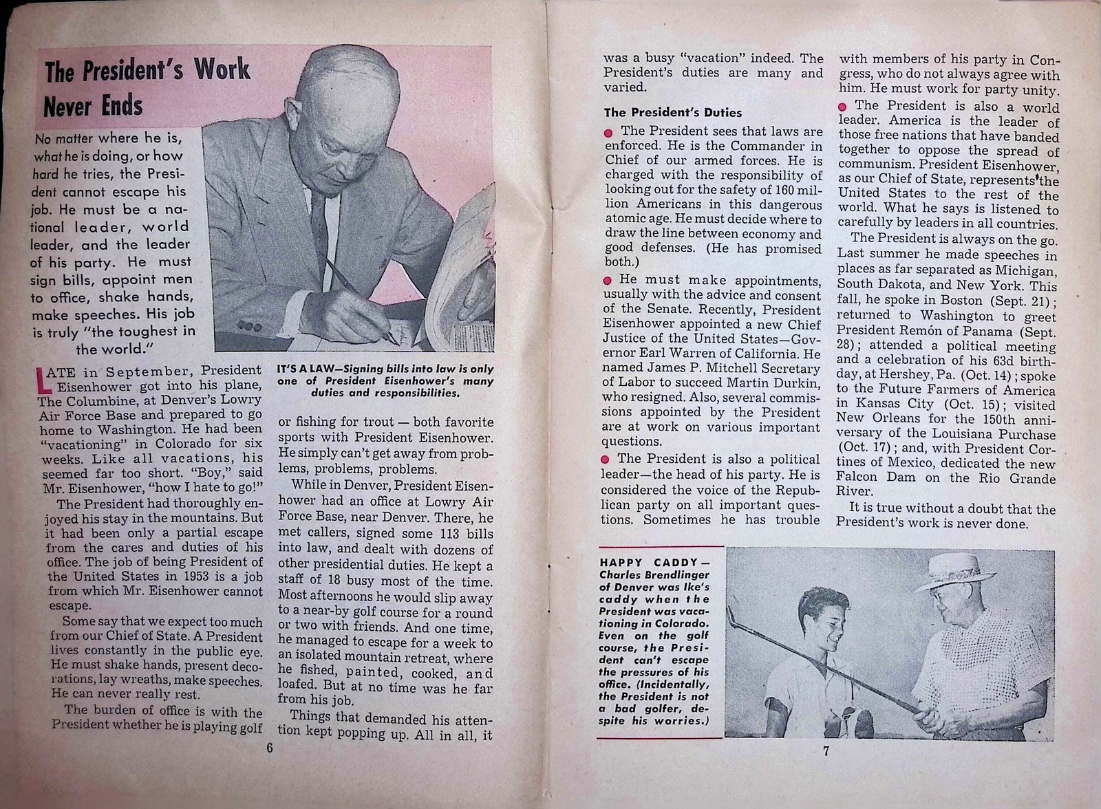 Read Magazine Nov 15 1953 Vol 3 #5 Philippines Eisenhower Thanksgiving