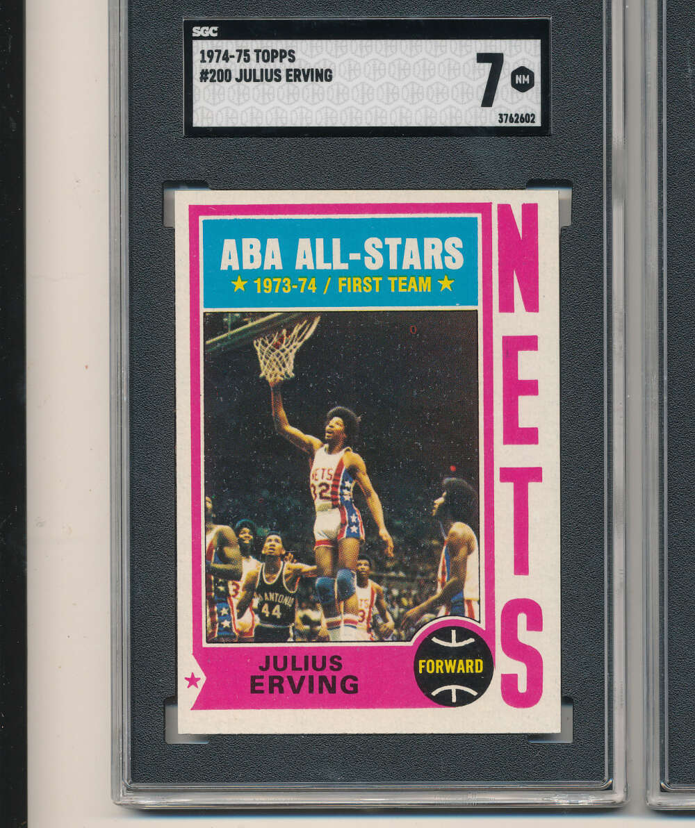 1974 年 Topps #200 Julius Erving 网卡 SGC 7 bxm3-