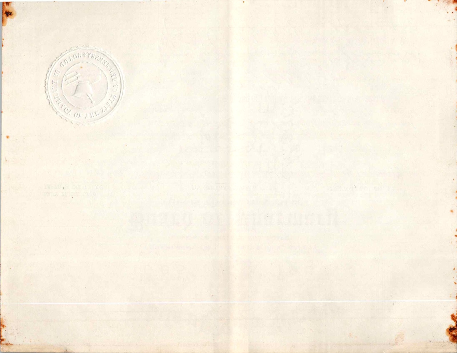 New Jersey 1965 Pharmacy Permit Embossed State Seal License Paper