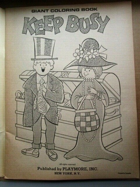 Playmore Inc. KEEP BUSY Giant Coloring Book Playmore – Unused ~ A16