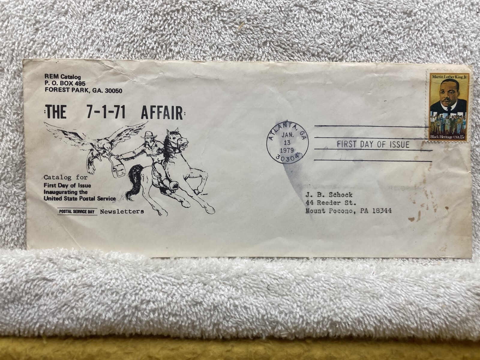 1979 REM Catalog Forest Park Atlanta GA Cover First Day Issue Martin Luther King