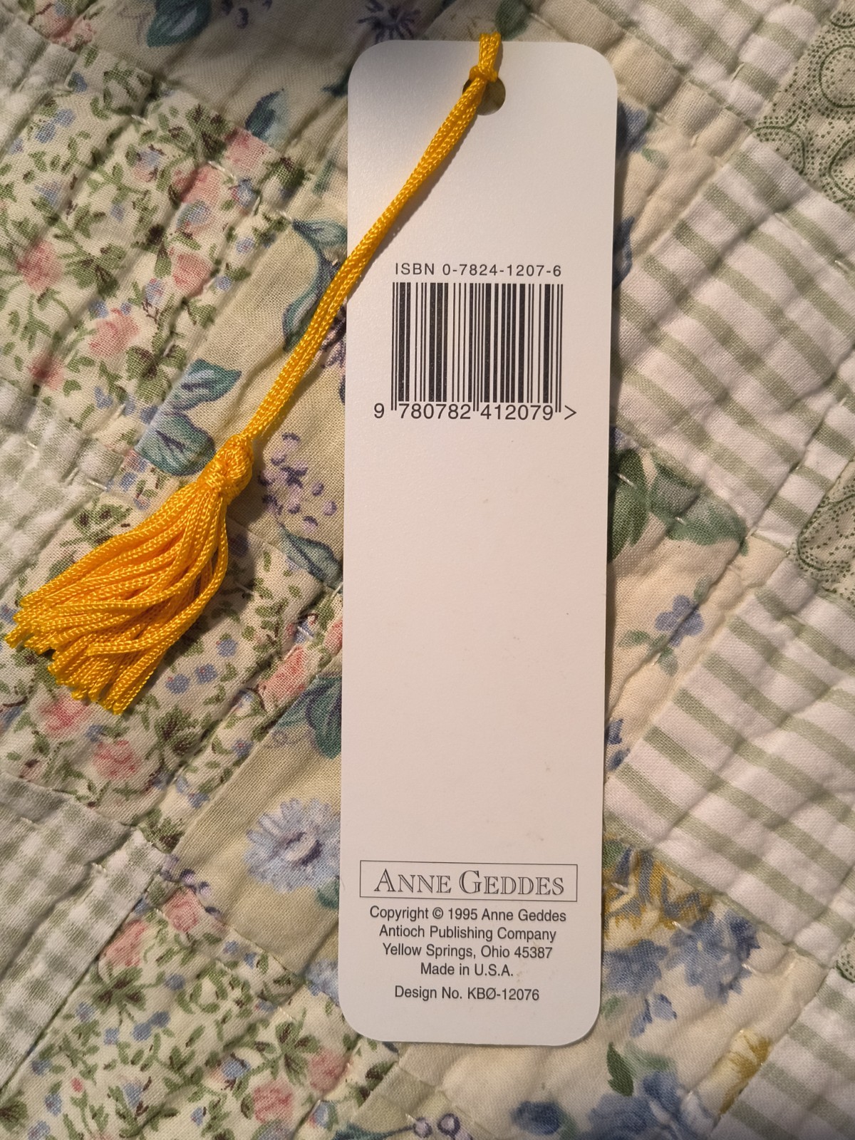 Vintage 90s Anne Geddes Sunflower Babies Tassel Bookmark, 1995 Antioch KB0-12076
