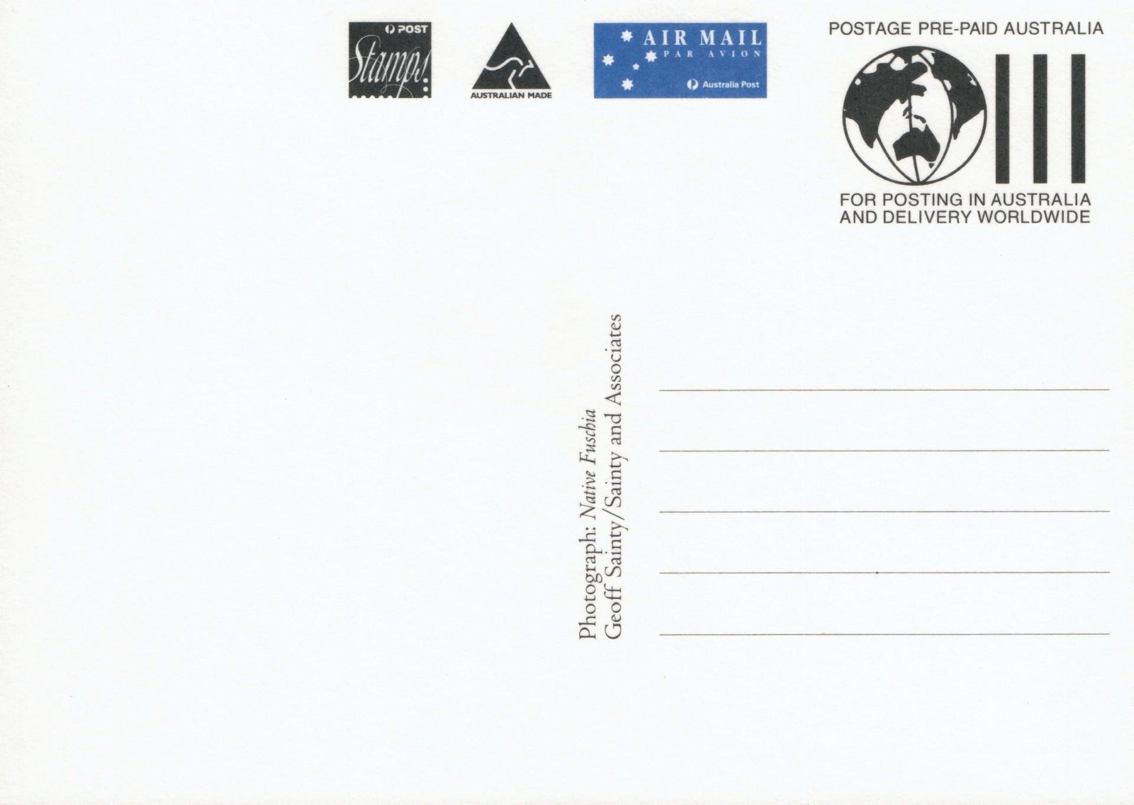 1999 Australia Native Fuschia POSTCARD Maxicard Cancelled in Batemans Bay as NEW