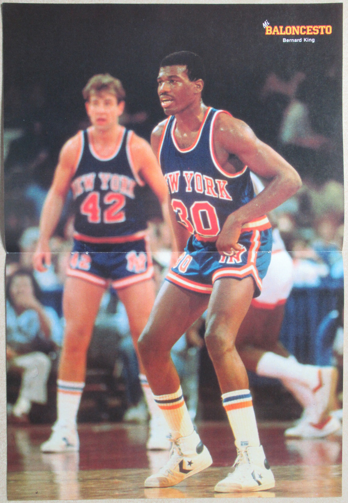 SPAIN Poster – PAT CUMMINGS & BERNARD KING – “Mi Baloncesto” – SPANISH POSTER