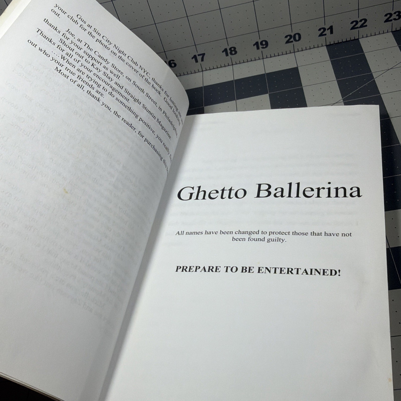 Ghetto Ballerina Soft Cover Book Tenia Jamilla