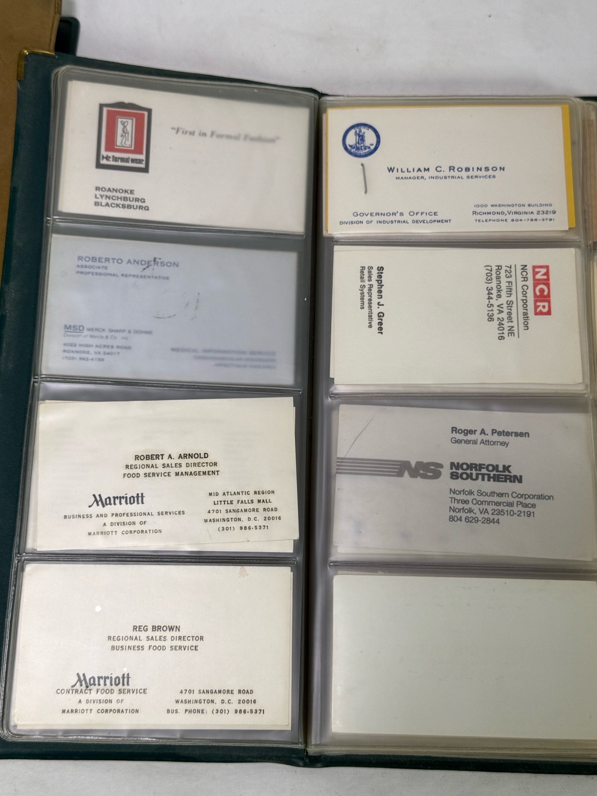 Vintage 1950 To 1990 Mid Century Business Card Binders & Cards Nice Collection