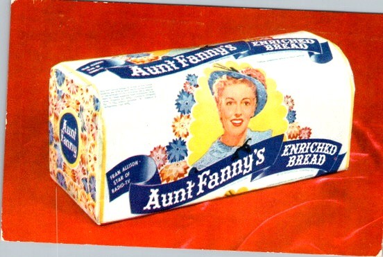 Fran Allison Kukla Fran Ollie 1950s Aunt Fannys Bread Promo Postcard Advertising