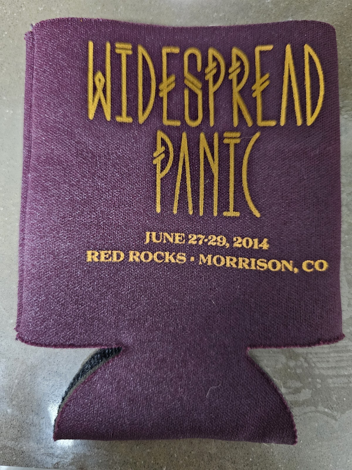 Todd Slater Official Widespread Panic Red Rocks Koozie 2014 Morrison, CO WSP