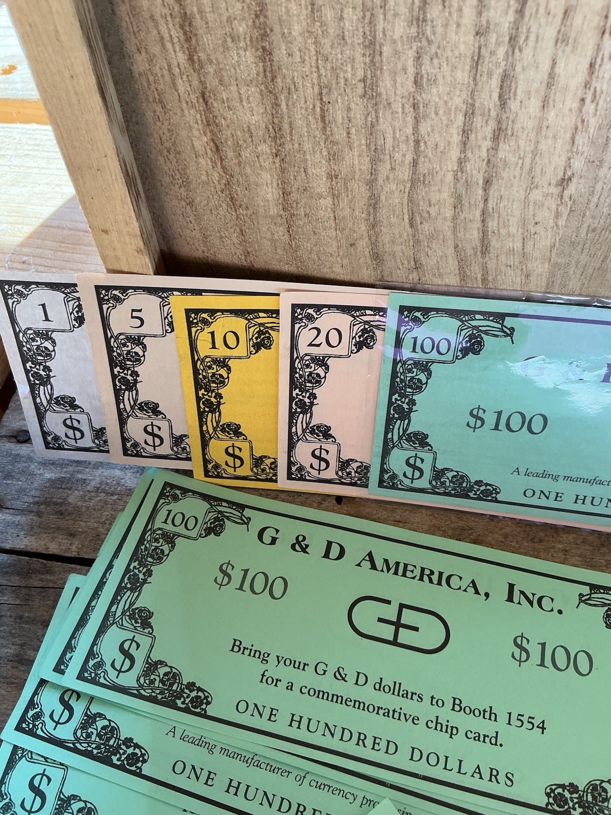 G & D America RARE BANKNOTES test currency atms SET OF $100 from convention