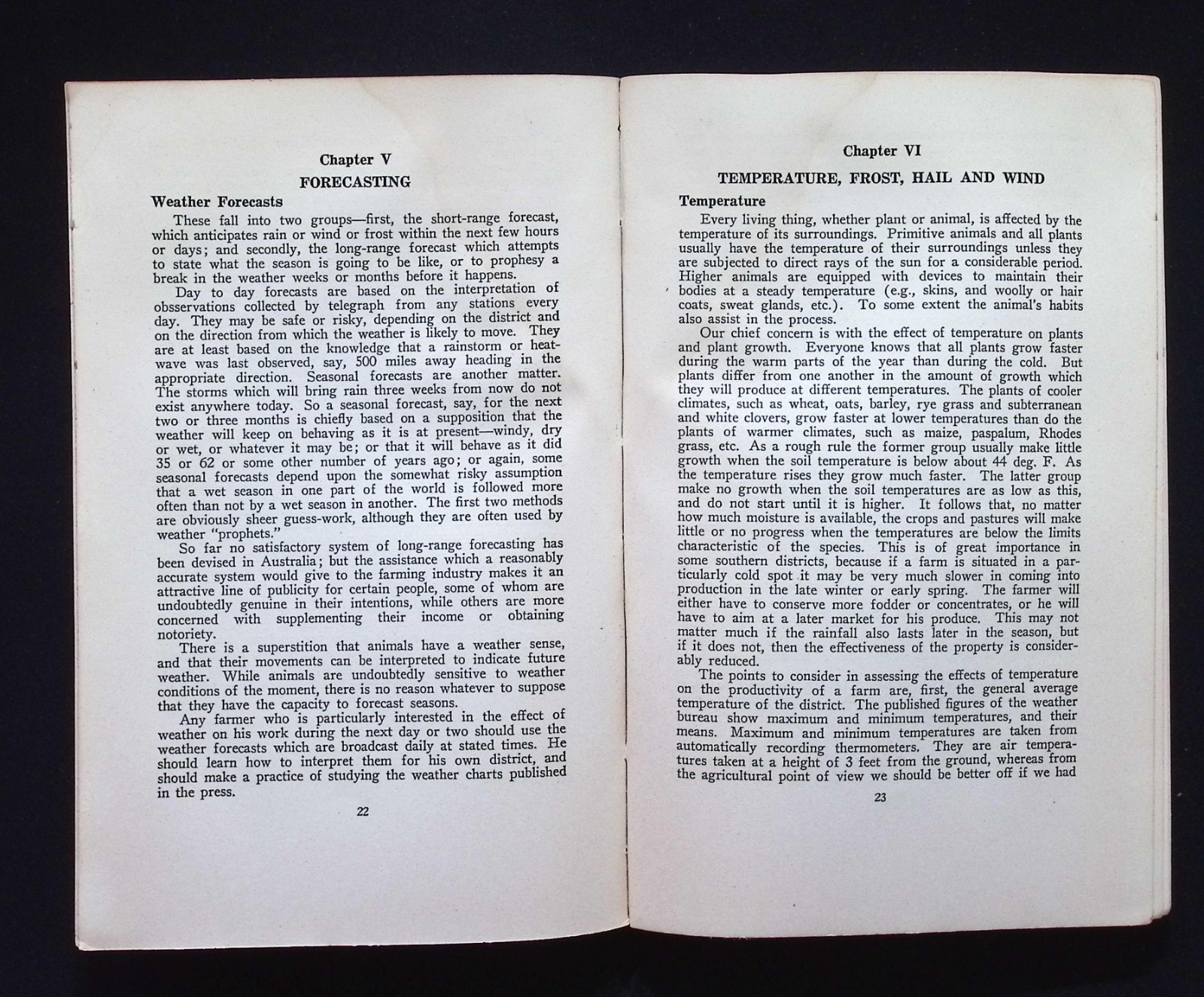 Climate & Soils in Relation to Agriculture : Ministry of Post-War Recon. 1949 PB