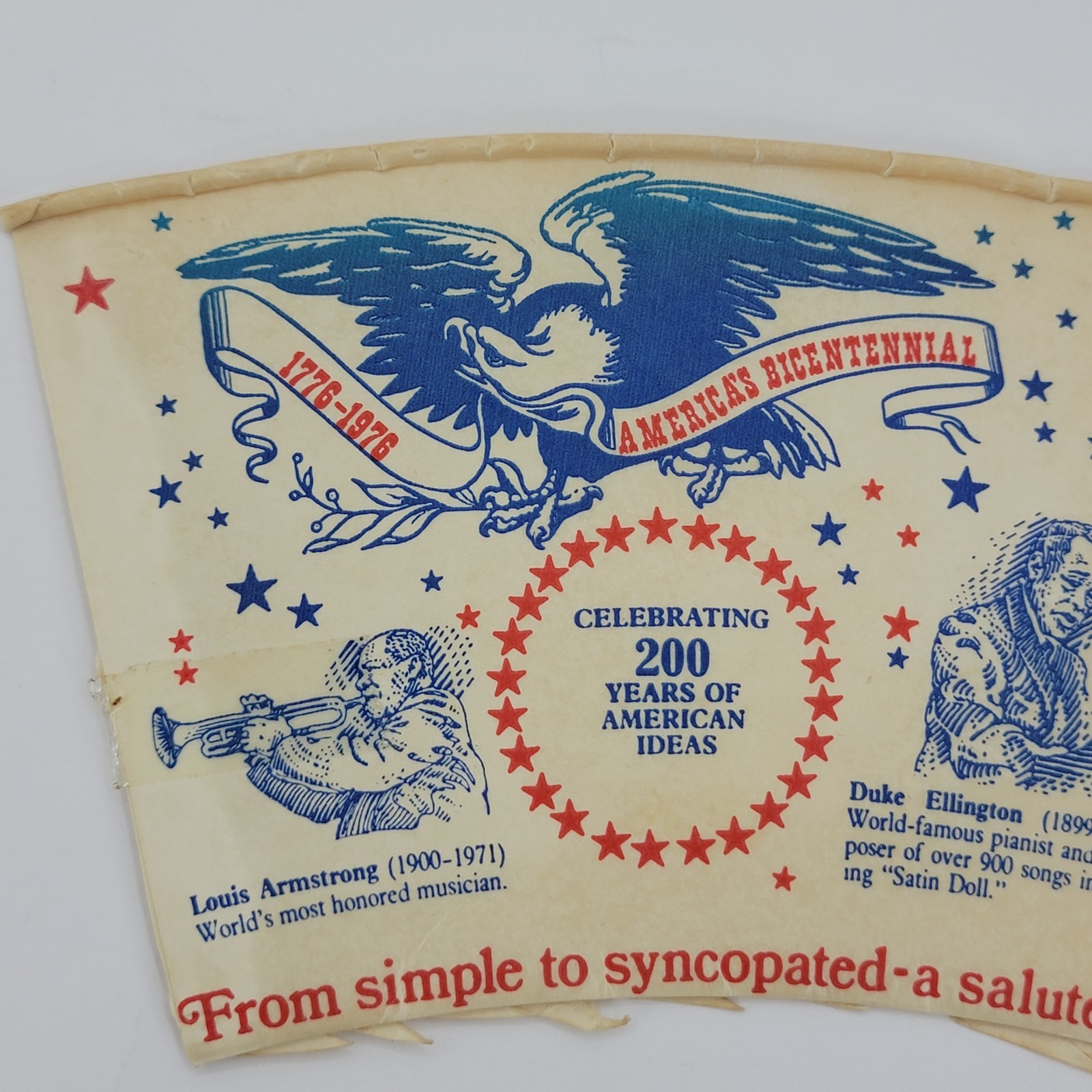 American Revolution Bicentennial 1976 paper cups 1776 USA United States
