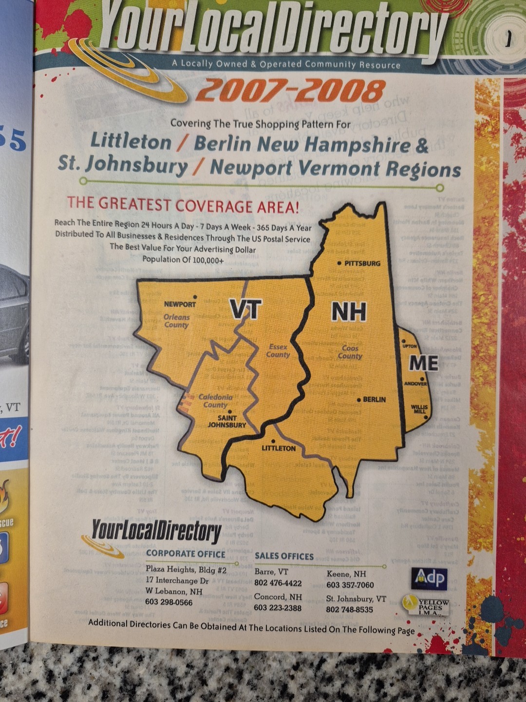 2007-2008 Local Directory Northern VT & New Hampshire Local Directory
