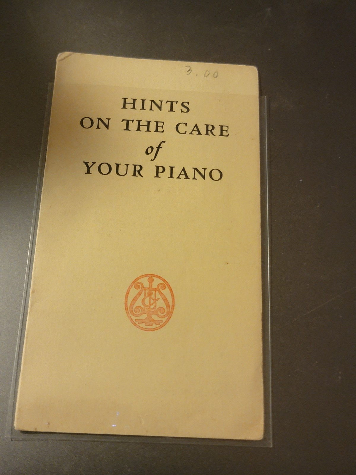 Vintage Steinway & Co. Booklet “Hints On The Care of Your Piano”