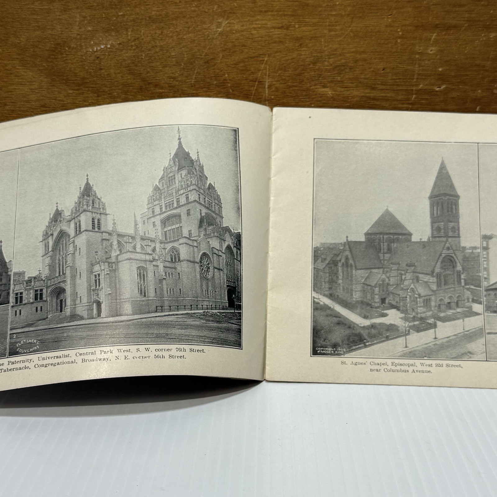 Fletcher’s New York City Souvenirs Series 5 c1895 Churches & Colleges Booklet