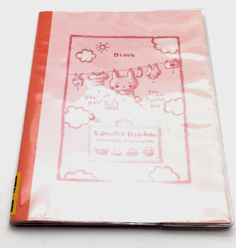 Kamio Rabi Rabi + Pan Pan Diary Notebook Lined Paper Laundry 30+ pages Japan
