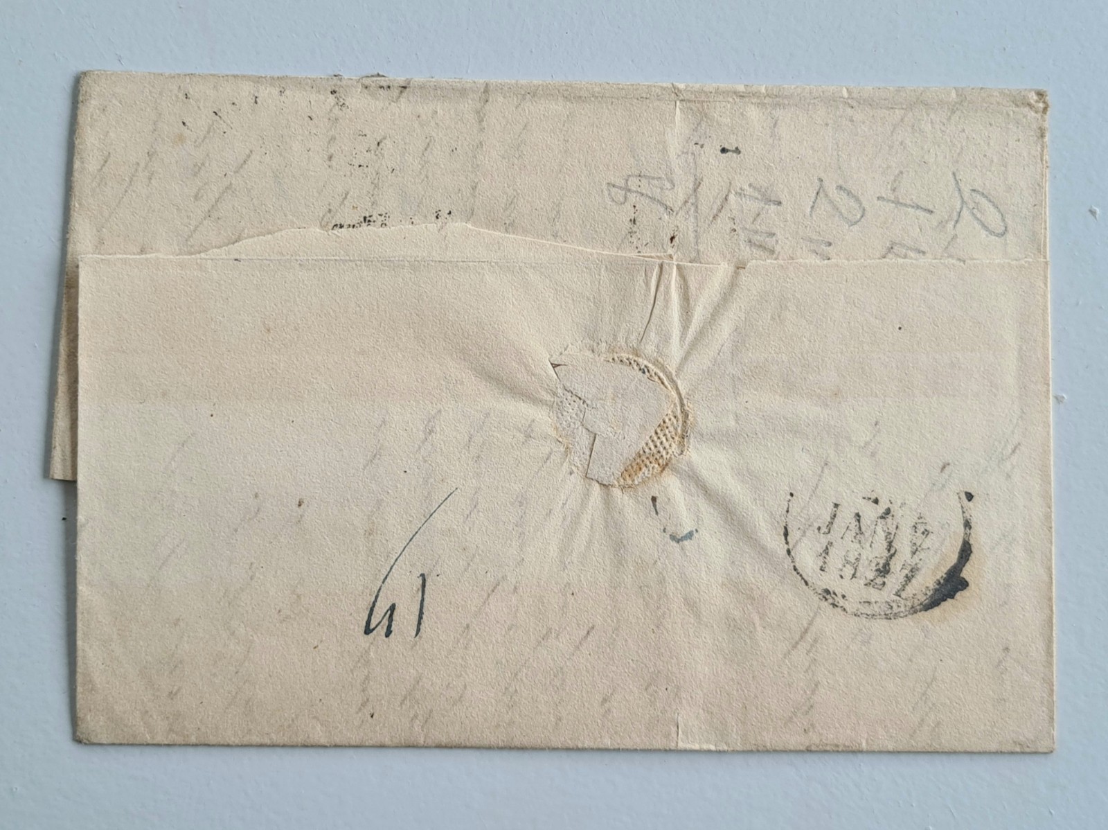 Old Letter Mail January 10 1827 Hamburg Bordeaux Germany By Givet