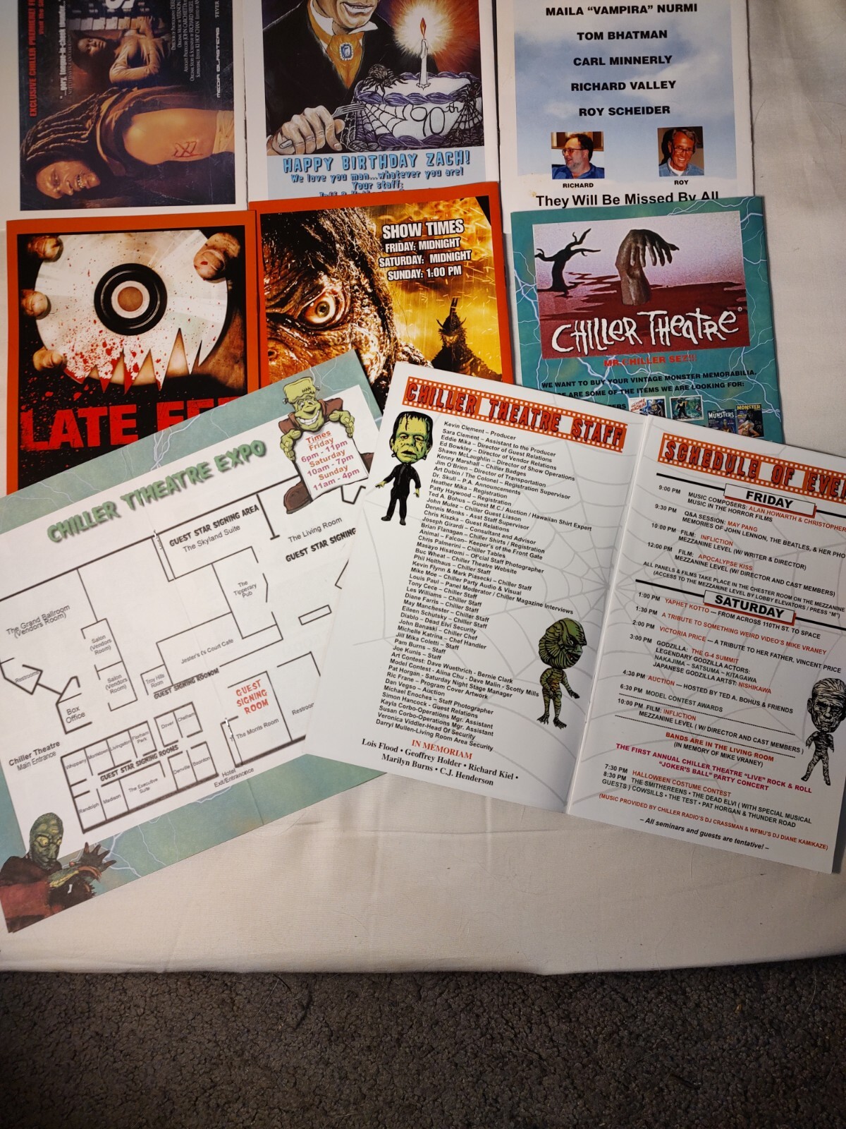 Chiller Theatre Expo Programs starting 2005 M-NM 8 different