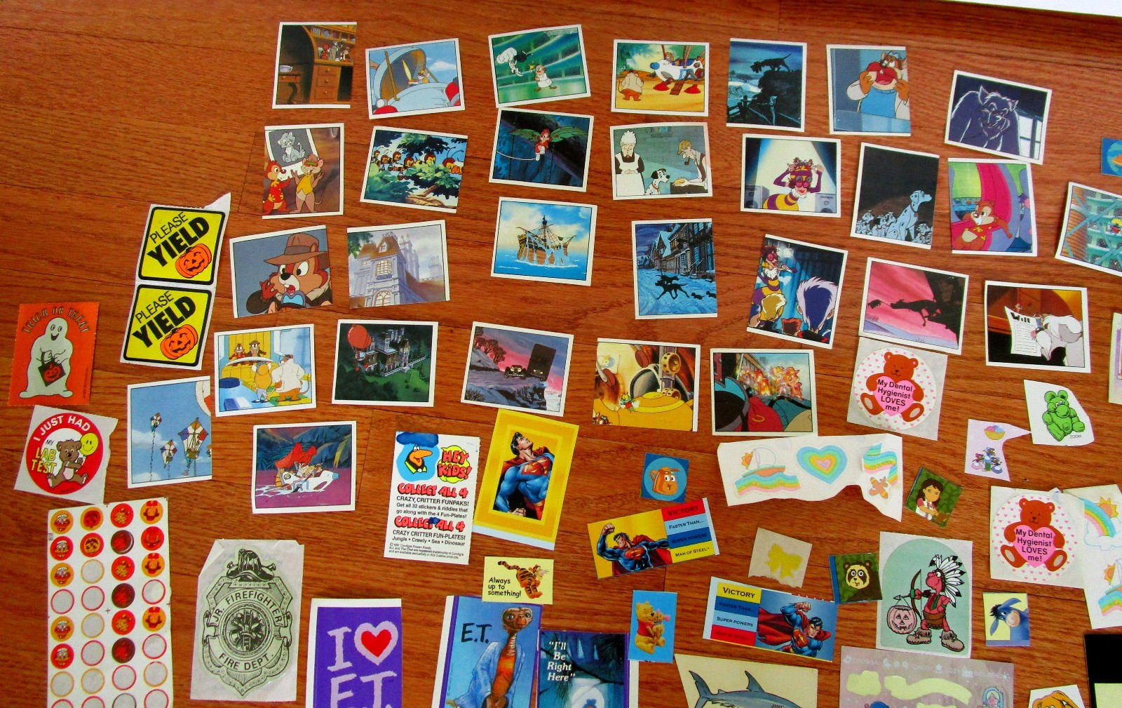 100’s Vtg 80s 90s LOT Stickers Hallmark Lisa Frank Star Wars ET Sanrio NKOTB