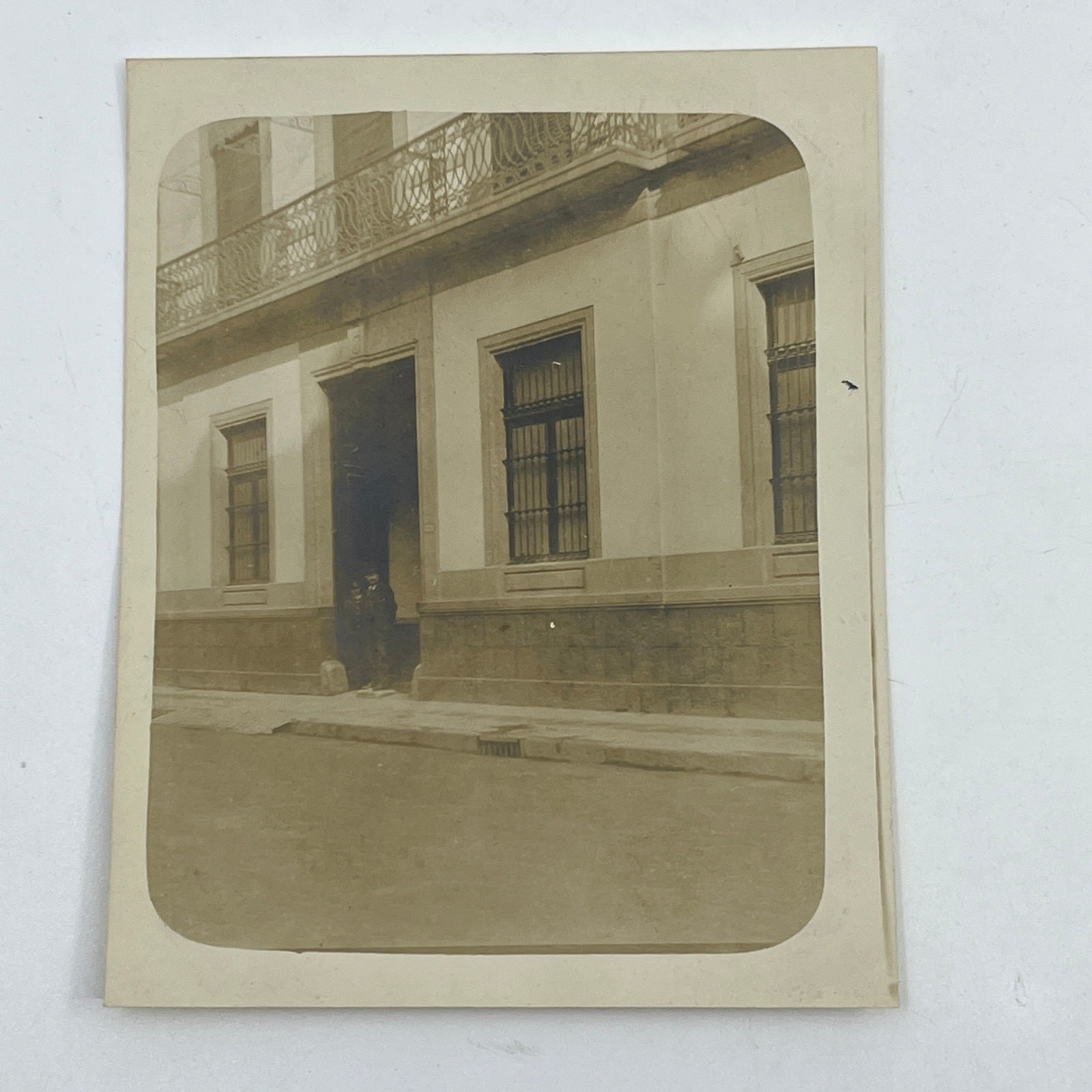 1903 Original Sepia Photograph President Porfirio Díaz Residence Mexico City AC7