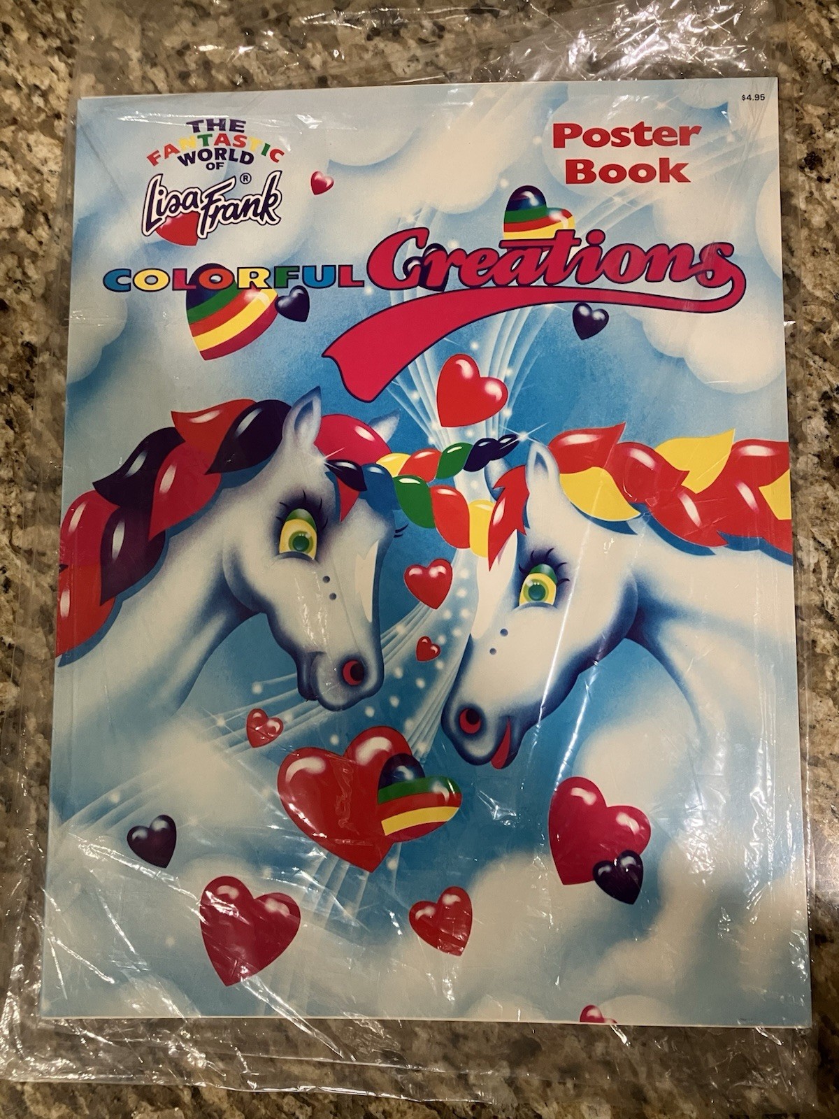 Lisa Frank Vintage 80’s Poster Book Unicorn Hearts 12 Posters New RARE